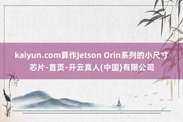 kaiyun.com算作Jetson Orin系列的小尺寸芯片-首页-开云真人(中国)有限公司