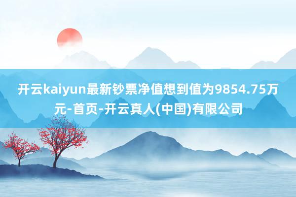 开云kaiyun最新钞票净值想到值为9854.75万元-首页-开云真人(中国)有限公司